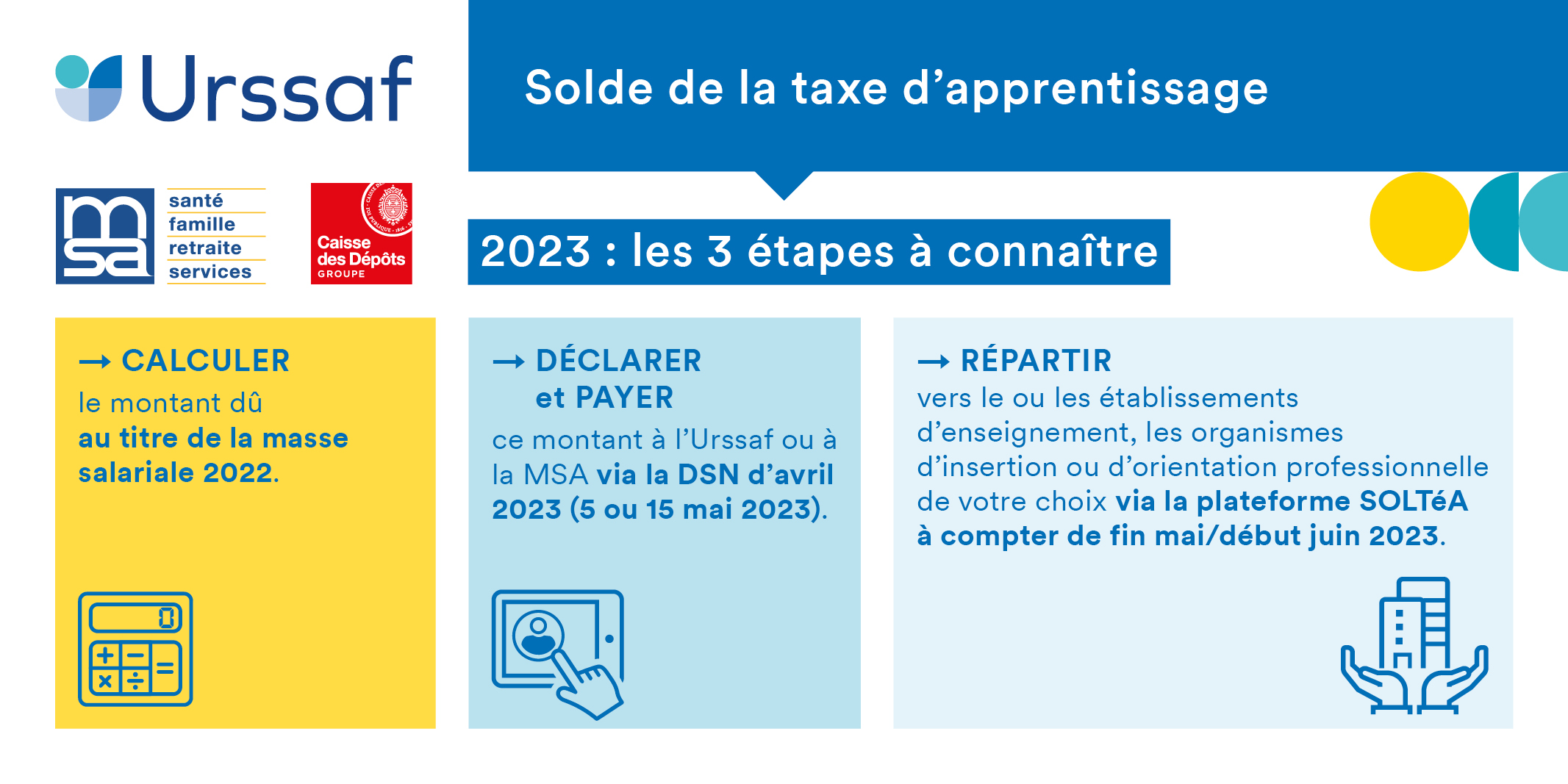 taxe apprentissage en 3 étapes