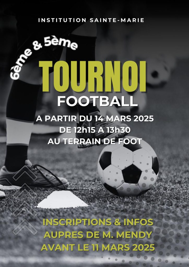 tournoi de foot 6eme 5eme institution sainte marie